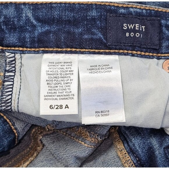 Lucky Brand Women's Sweet Boot Mid Rise Denim Boot Leg Ankle Jean Sz 6/28 2274 - Picture 9 of 13